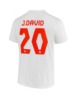 Billige Canada Jonathan David #20 Bortedrakt VM 2022 Kortermet